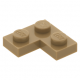 LEGO lapos elem 2x2 sarok, sötét sárgásbarna (2420)